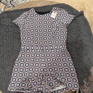 Stylish Geometric Kids Dress - Blue and Pink